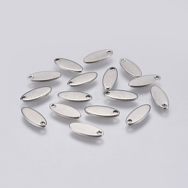 Stainless Steel Color Oval Stainless Steel Charms