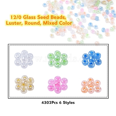 4602шт 6 цвета стеклянный бисер(SEED-YW0002-01)-2