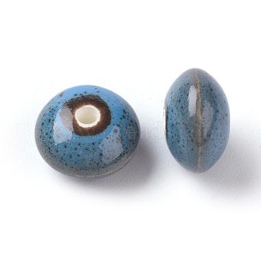 perles de porcelaine à la main(X-PORC-Q175-12x7mm-2)-2