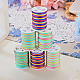 6Rolls 6 Styles Segment Dyed Polyester Thread(NWIR-TA0001-47A)-6