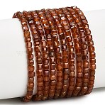 Natural Orange Garnet Beads Strands, Faceted Table Cut Cube Beads, 3x3x3mm, Hole: 0.6mm, about 132pcs/strand, 15.35 inch(39cm)(G-C262-C09-3mm)