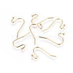 304 Stainless Steel Earring Hooks, Golden, 20x12x1.8mm, Pin: 0.6mm(X-STAS-F227-27-G)