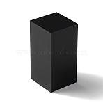 Square Acrylic Jewelry Display Pedestals, for Small Jewelry, Cosmetic Showing, Black, 4x4x8cm(ODIS-WH0329-30D)