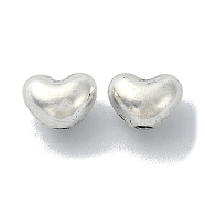 Tibetan Style Alloy Beads, Heart, Antique Silver, 6x8x6mm, Hole: 1.6mm, about 537pcs/500g(TIBEB-F065-08AS-13)