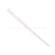 Cellulose Acetate(Resin) Hair Sticks, Twist Bar Shape, White, 177x10x9.5mm(OHAR-C005-02C)