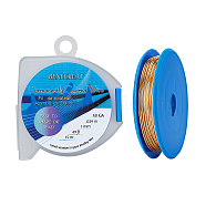 Round Copper Wire, for Jewelry Making, Light Gold, 18 Gauge, 1mm, about 49.21 Feet(15m)/roll(CWIR-BC0005-02F-KCG)