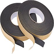 Strong Adhesion EVA Sponge Foam Rubber Tape, Anti-Collision Seal Strip, Black, 25x4mm, 5m/roll(TOOL-WH0129-27-04)