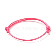 Korean Waxed Polyester Cord Bracelet Making, Deep Pink, Adjustable Diameter: 40~70mm(AJEW-JB00011-07)