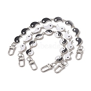 Alloy Enamel Yin Yang Link Chain Bag Extender Chains, with Alloy Swivel Clasps, Mixed Color, 25.8~29.2cm, 3pcs/set(AJEW-BA00099)