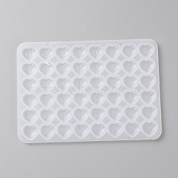 DIY Letter A~Z Pendant Silicone Molds, Resin Casting Molds, for UV Resin, Epoxy Resin Jewelry Making, Heart, 87x122x4mm, Hole: 1mm, Inner Diameter: 11x11x4mm(DIY-TAC0021-18A)