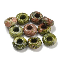 Natural Unakite Beads, Rondelle, 10x4.5mm, Hole: 3.5mm(G-Q173-03A-21)