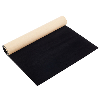 Velvet Self-adhesive Fabric, DIY Jewelry Gift Box Packaging Supplies, Rectangle, Black, 100x37.3x0.1cm
