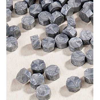 Sealing Wax Particles for Retro Seal Stamp, Octagon, Gray, 9x5mm, about 69pcs/23g