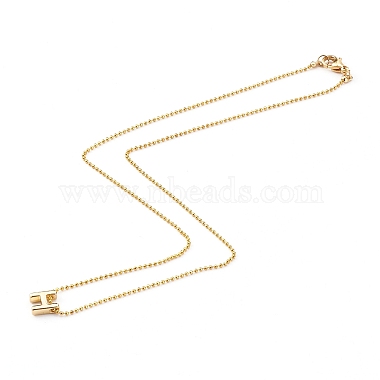 Brass Initial Pendant Necklaces(NJEW-JN03330-05)-2