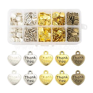 Mixed Color Heart Alloy Charms