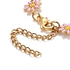 Enamel Daisy Link Chain Necklace(NJEW-P220-01G-03)-4