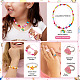Flower & Shell & Watermelon & Rabbit Plastic Cuff & Adjustable Ring & Pendant Necklace & Stretch Bracelets(SJEW-TA0001-02)-3