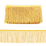 Polyester Latin Fringe Lace, Clothes Accessories Decoration, DIY Lace Trim Embroidery Fabric, Gold, 4-1/8 inch(105mm)(OCOR-WH0066-12A-04)