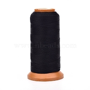 Polyester Threads, for Jewelry Making, Black, 0.7mm, about 437.44 yards(400m)/roll(NWIR-G018-E-01)