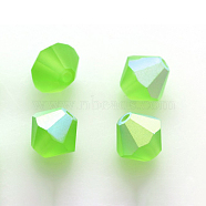 Preciosa&reg Crystal Beads, Czech Crystal, Bicone(451 69 302 Rondelle), 50540 20019 Limecicle AB Matt, 5mm(X-PRC-BA5-50540-20019)