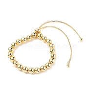 Brass Bolo Bracelets, Slider Bracelets, Long-Lasting Plated, Round, Golden, 1-7/8 inch~4 inch(4.9~10.2cm)(BJEW-P232-02G)