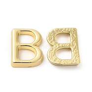 Rack Plating Alloy Charms, Cadmium Free & Lead Free, Letter B, Light Gold, 13.5x11x2.5mm, Hole: 4x5mm(FIND-G044-32LG)