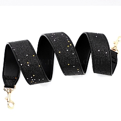 PU Imitation Leather Bag Handles, Black, 93x3.9cm(PW-WG9D9EC-03)