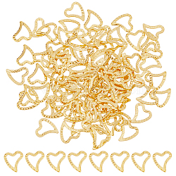 100Pcs 304 Stainless Steel Linking Rings, Heart, Golden, 8x7x0.5mm(STAS-DC0015-20)