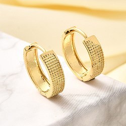 Rack Plating Ring Brass Hoop Earrings for Women, Cadmium Free & Lead Free, Long-Lasting Plated, Real 18K Gold Plated, 16x4.5mm(EJEW-C125-13G)