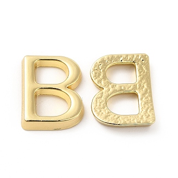 Rack Plating Alloy Charms, Cadmium Free & Lead Free, Letter B, Light Gold, 13.5x11x2.5mm, Hole: 4x5mm