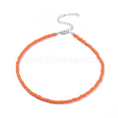 Orange Glass Necklaces