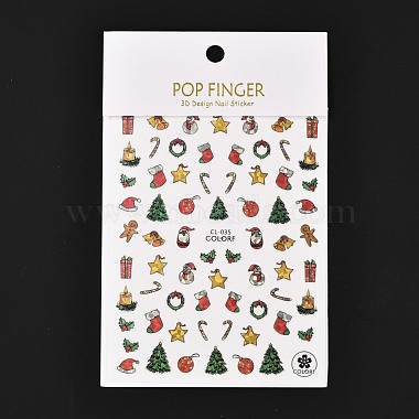 Рождественские темы самоклеющиеся наклейки для ногтей(MRMJ-A003-01B)-2