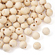 Craftdady 100pcs 10 styles perles européennes en bois naturel non fini(WOOD-CD0001-08)-3