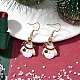 Christmas Theme Alloy Enamel Dangle Earrings(EJEW-JE05830-03)-2