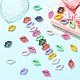 100個 UVメッキ不透明アクリルビーズ(PACR-CJ0001-50)-6