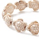 Bracelets extensibles en perles de tortue de mer synthétique teintes pour femmes(BJEW-JB09934-02)-4