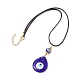 ожерелья с подвеской в виде слезы лэмпворк и сглаза(NJEW-JN04595-02)-2