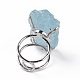Gemstone Nuggets Cuff Ring(RJEW-G271-01P)-4