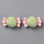 Opaque Resin Imitation Food Cabochons, Candy, Dark Sea Green, 15~15.5x26x12~12.5mm(RESI-WH0036-102)
