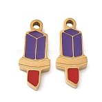 304 Stainless Steel Pendants, Sword Charms, with Enamel, Ion Plating(IP), Real 18K Gold Plated, 14x6x2mm, Hole: 1.2mm(STAS-D208-01G)