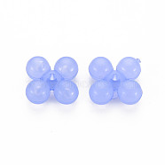Transparent Acrylic Beads, Dyed, Ten Shape, Medium Slate Blue, 13x13x5mm, Hole: 1.5mm, about 1510pcs/500g(MACR-S373-02E-01)