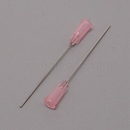 Plastic Fluid Precision Blunt Needle Dispense Tips, with 304 Stainless Steel Pin, Pink, 6.75x0.77cm, Inner Diameter: 0.42cm, Pin: 0.9mm(TOOL-WH0140-19G)
