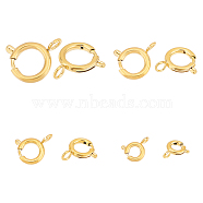8Pcs 4 Styles 201 Stainless Steel Spring Ring Clasps, Real 18K Gold Plated, 6~13x1.5~2.5mm, Hole: 1.8mm, 2pc/style(STAS-UN0045-10)