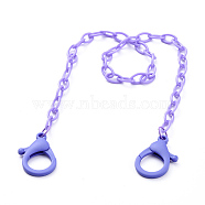Personalized ABS Plastic Cable Chain Necklaces, Handbag Chains, with Lobster Claw Clasps, Lilac, 18.97 inch(48.2cm)(NJEW-JN02850-03)