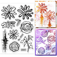 Custom PVC Plastic Clear Stamps, for DIY Scrapbooking, Photo Album Decorative, Cards Making, Flower, 160x110x3mm(DIY-WH0448-0604)