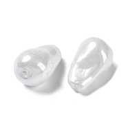 Glass Imitation Baroque Pearl with Irregular Shapes, Seashell Color, 19.5x12x12mm, Hole: 1mm(GLAA-B019-01C)