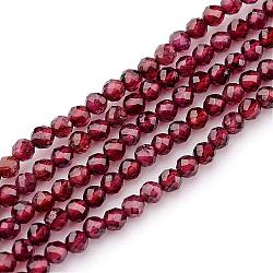 Natural Garnet Beads Strands, Round, 2mm, Hole: 0.8mm, about 178pcs/strand, 15.9 inch(G-K127-01F-2mm)