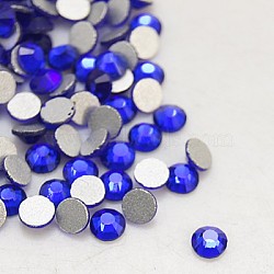 Glass Flat Back Rhinestone, Grade A, Back Plated, Faceted, Half Round, Cobalt, 4.6~4.8mm, about 1440pcs/bag(RGLA-C002-SS20-369)