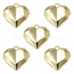 Rack Plating Alloy Pendants, Cadmium Free & Lead Free & Nickle Free, Heart Charm, Light Gold, 18x17x4.5mm, Hole: 1.5mm(FIND-YW0001-92A)