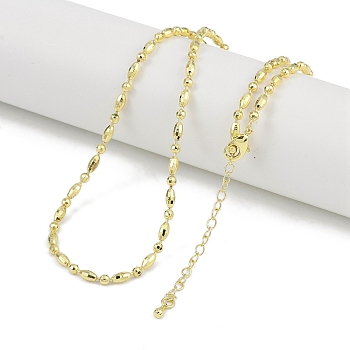 Rack Plating Brass Oval Link Chain Necklaces for Women, Long-Lasting Plated, Lead Free & Cadmium Free, Real 18K Gold Plated, 18.11x0.12 inch(46x0.3cm)